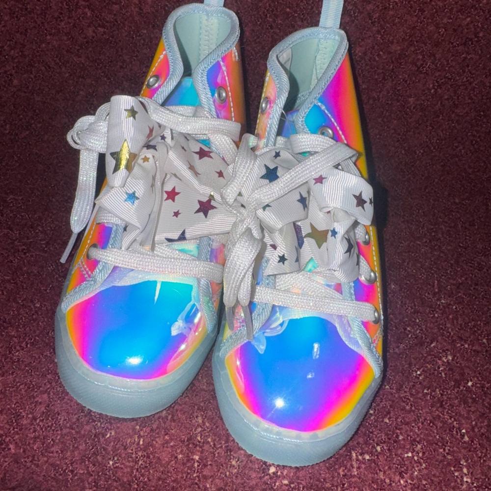 New Girls JoJo Siwa Aqua Sneakers with Pink Logo